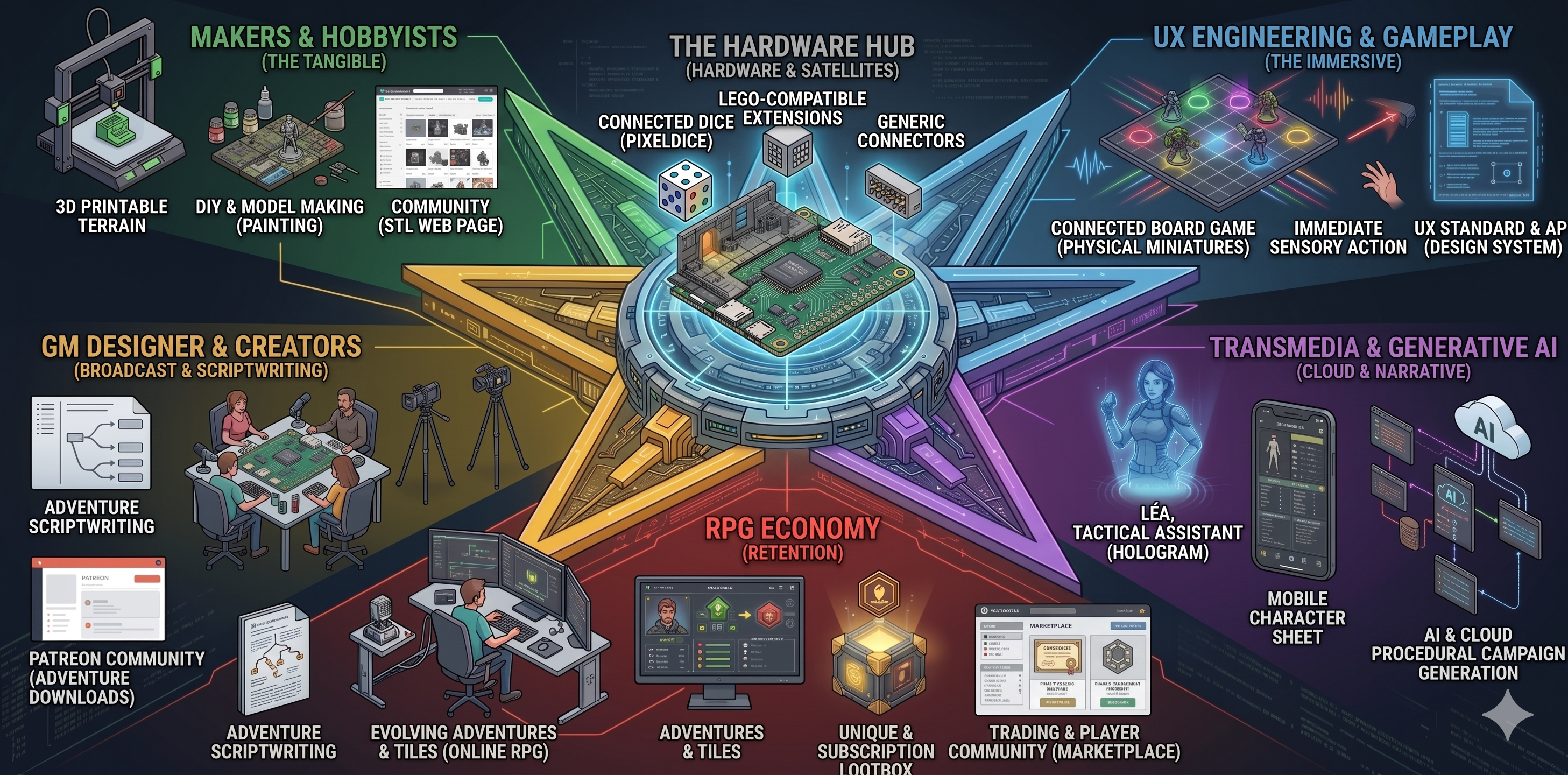 Tiny Expeditions ecosystem - four online spaces