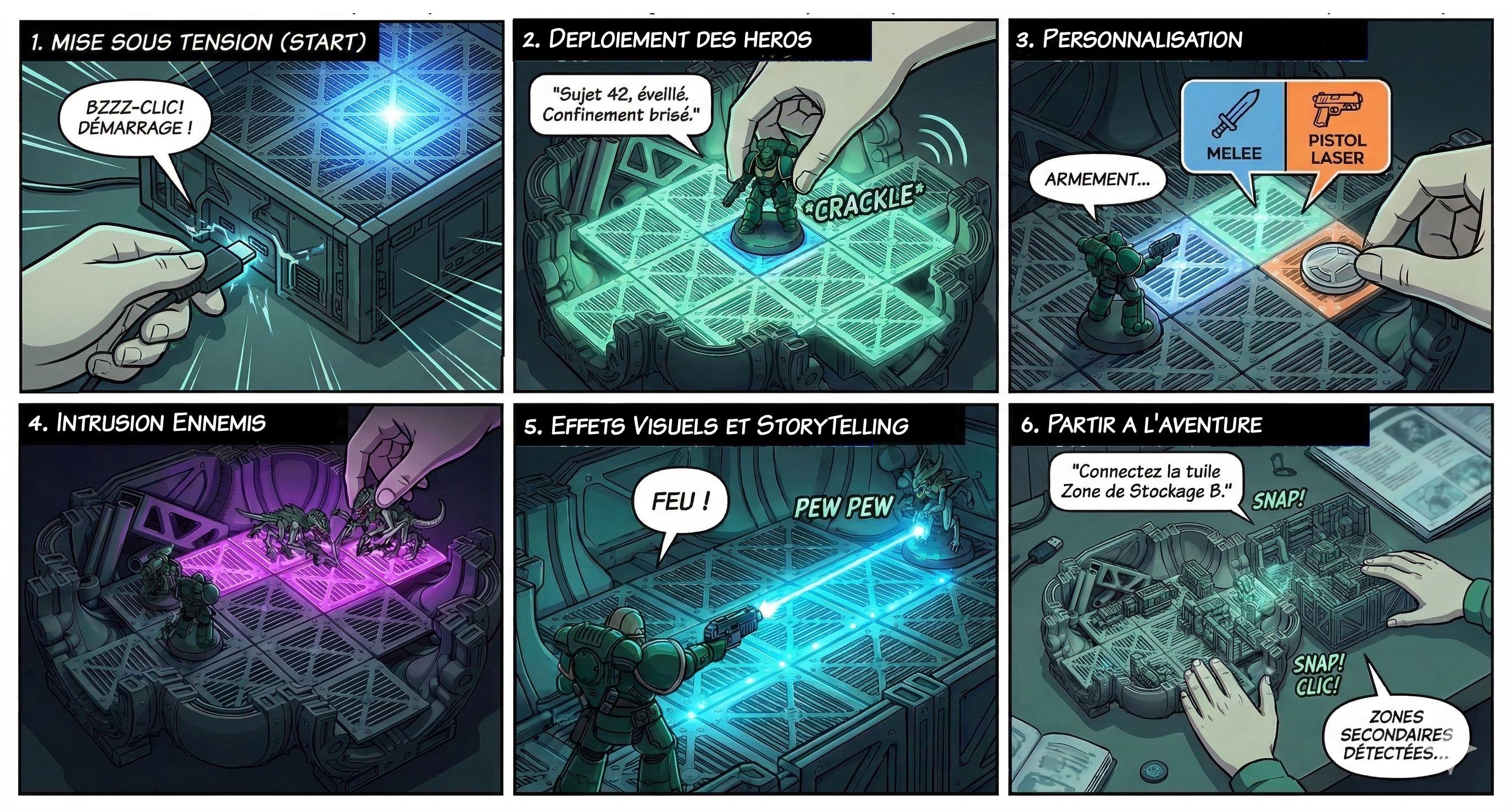 Comic strip — 6 steps of your first Tiny Expeditions session