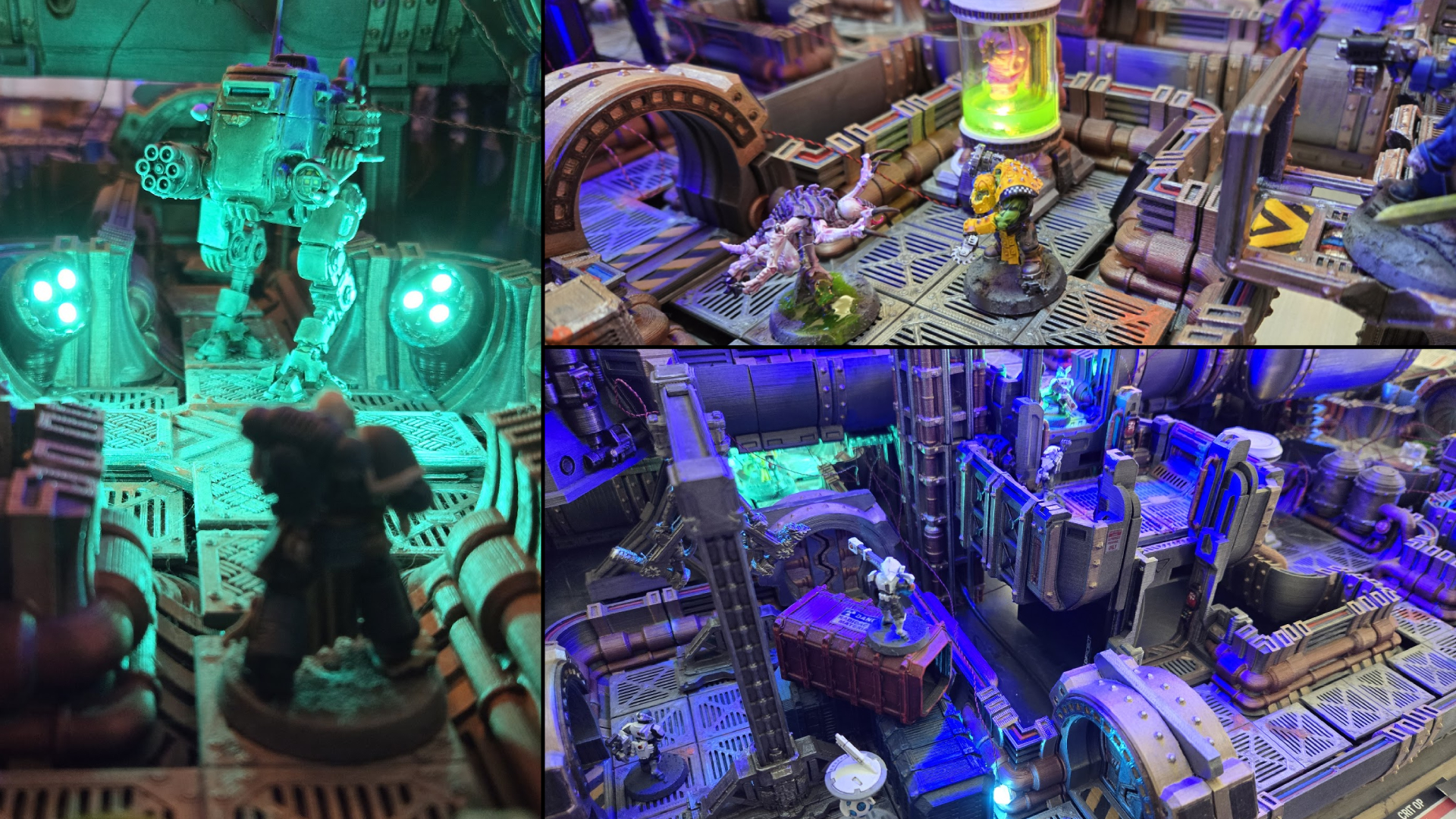 Tiny Expeditions — smart dungeon tiles with 3D scenery, miniatures, and glowing LEDs
